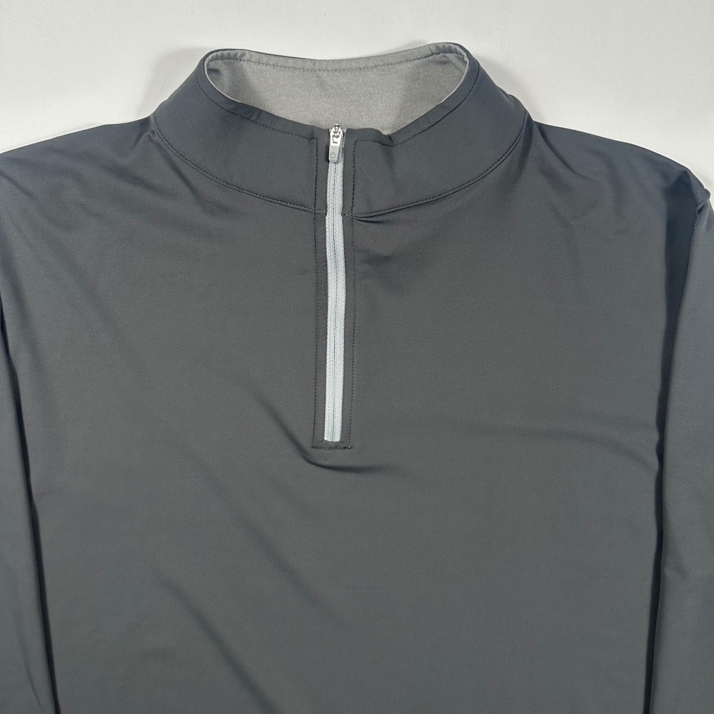 Peter Millar 1/4 Zip Pullover Mens Size M Performance Stretch Dark Gray CROWN